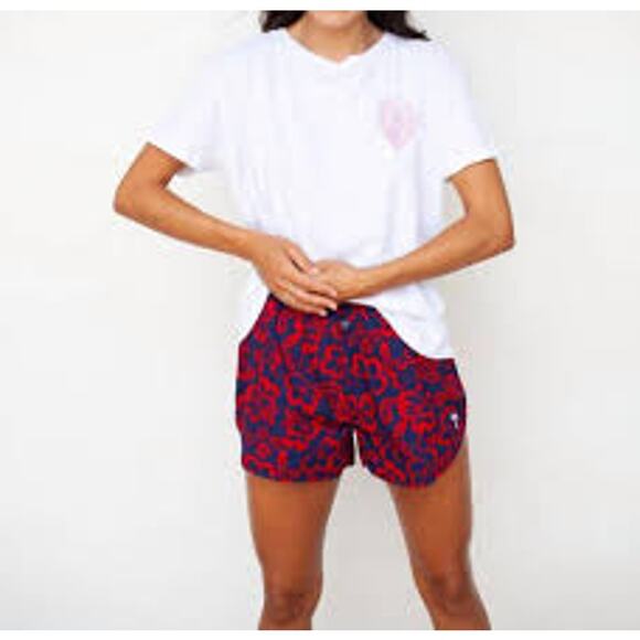 Sundry Aloha Floral Pull On Shorts Navy Red Medium M NEW NWT - Picture 7 of 8